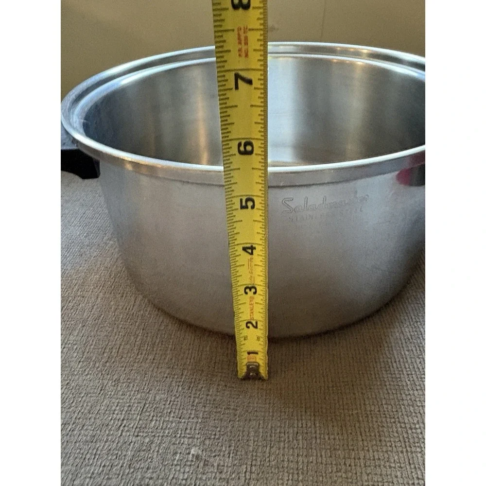 Saladmaster 6 Qt Dutch Oven Stock Pot 18-8 Tri Clad Stainless Steel w/Vapo Lid